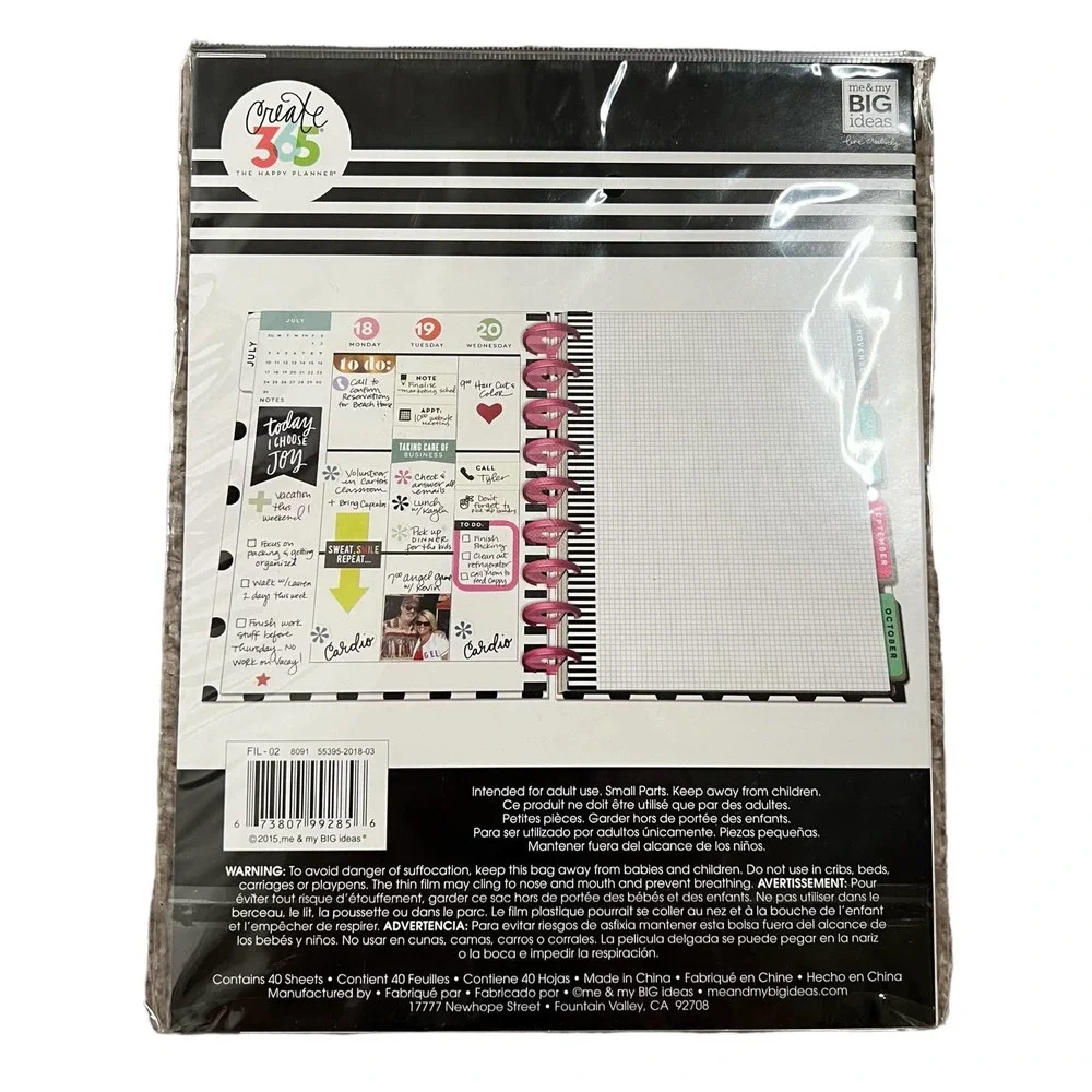 Me & My Big Ideas Create 365 Happy Planner Fill Paper NWT